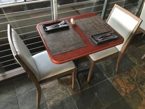 Metal Wood-Grain Chair