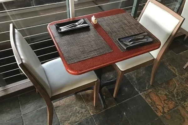 Metal Wood-Grain Chair